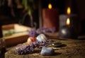 Gemstones and healing herbs on board