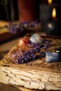 Gemstones and healing herbs on board