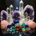 Gemstones are organized in a visually appealing manner, captu Royalty Free Stock Photo