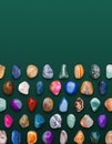 Gemstones Variety Composition 3D illustration Render