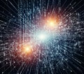 Gen AI Abstract AI background: neural network, data lines, big data machine learning data, tech visualization, futuristic grid Royalty Free Stock Photo