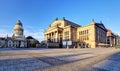 Gendarmenmarkt in Berlin, Germany. View on German Cathedral and Konzerthaus Royalty Free Stock Photo