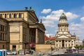 Gendarmenmarkt square with Concert Hall (Konzerthaus) and French Church in Berlin Royalty Free Stock Photo