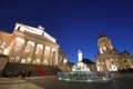 Gendarmenmarkt square plaza night cityscape Berlin Germany Royalty Free Stock Photo