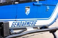 Gendarmerie helicopter Royalty Free Stock Photo