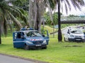 Gendarmerie Police in the Suburbs of Papeete, Tahiti, French Polynesia