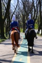 Gendarmes riding Royalty Free Stock Photo