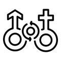 Gender advice icon outline vector. Condom school