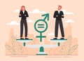 Gender business equality concept