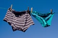 Gender concept mens cotton boxers & silk panties