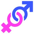 Gender Confrontation Symbol Flat Icon Royalty Free Stock Photo