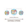 Gender differences concept icon