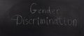 Gender discrimination Concept on Dark Background.Drawn with chalk on blackboard Royalty Free Stock Photo