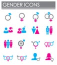 Gender diversity related icons set on background for graphic and web design. Creative illustration concept symbol for