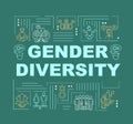 Gender diversity in society word concepts banner