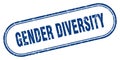 Gender diversity stamp. rounded grunge textured sign. Label