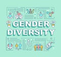 Gender diversity word concepts banner