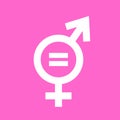 Gender equal sign vector icon