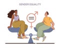 Gender Equality concept. Royalty Free Stock Photo
