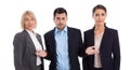 Gender equality concept: team of female and male business people Royalty Free Stock Photo