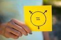 Gender equality concept transgender symbol Royalty Free Stock Photo