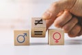 gender equality and discrimination concept Royalty Free Stock Photo