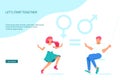 Gender equality Landing web page template