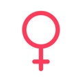 Gender female flat outline icon