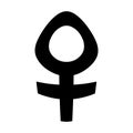 Gender female symbol icon.