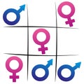 Gender Fight Winning Woman Tic Tac Toe