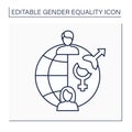 Gender gap line icon Royalty Free Stock Photo