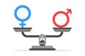 Gender gap web banner concept. Idea of different salary Royalty Free Stock Photo
