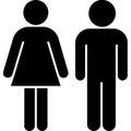Gender Glyph Vector Icon that can easily edit or modify Royalty Free Stock Photo
