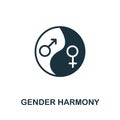 Gender Harmony icon. Simple element from life skills collection. Filled Gender Harmony icon for templates, infographics and more