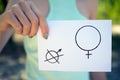Gender hegemony female and a male symbol