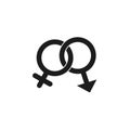 Gender Icon in trendy flat style isolated on white background. Award symbol for your web site design, logo, app, UI Royalty Free Stock Photo