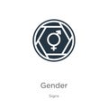 Gender icon vector. Trendy flat gender icon from signs collection isolated on white background. Vector illustration can be used Royalty Free Stock Photo