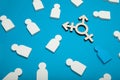 Gender identity concept, sex reassignment, LGBT. Bisexual, transgender Royalty Free Stock Photo