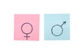 Gender identity, male and female gender role stickers