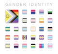 Gender Identity Pride Flag Waving Animation App Icon Vector Royalty Free Stock Photo