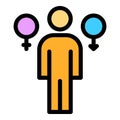 Gender identity relation icon vector flat Royalty Free Stock Photo