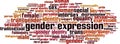 Gender expression word cloud Royalty Free Stock Photo
