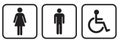 Gender line icon set on white backgrounds Royalty Free Stock Photo