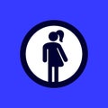 Gender neutral or all gender restroom sign Royalty Free Stock Photo