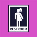 Gender neutral or all gender restroom sign Royalty Free Stock Photo