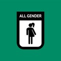 Gender neutral or all gender restroom sign Royalty Free Stock Photo