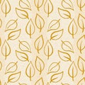 Gender neutral foliage leaf seamless raster background. Simple whimsical 2 tone pattern. Kids nursery wallpaper or