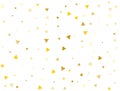 Gender Neutral Golden Triangular Confetti Background. Vector illustration