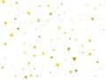 Gender Neutral Golden Triangular Confetti Background. Vector illustration
