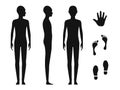Gender neutral human body silhouette.